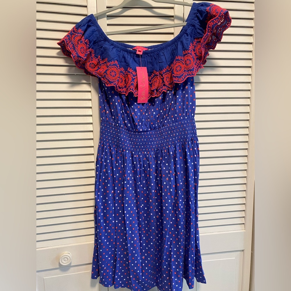 Lily Pulitzer Kalama Off the Shoulder Dress XL